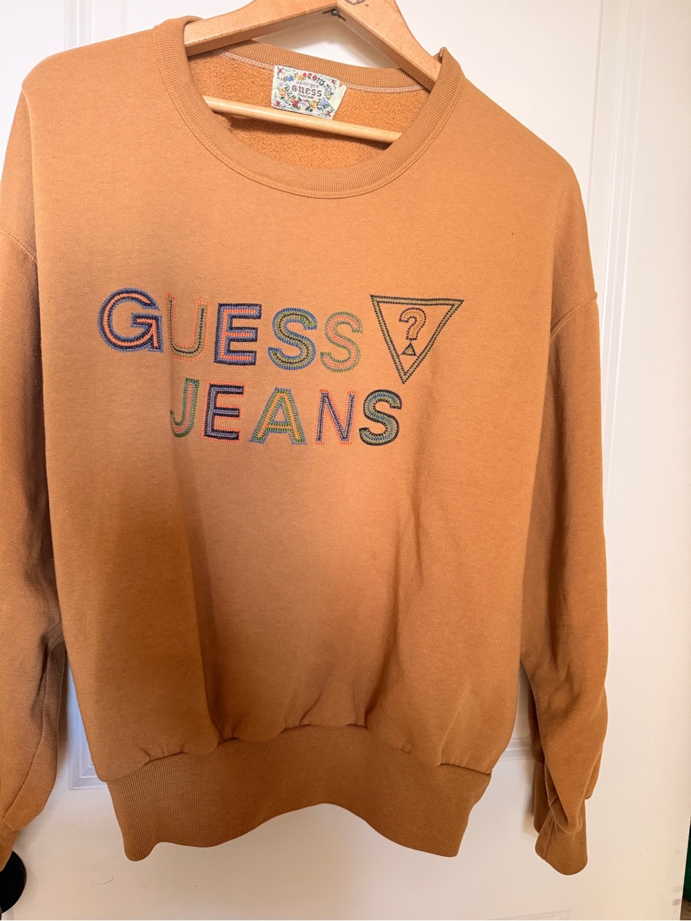 Vintage GUESS Jeans Tan Crewneck Sweater